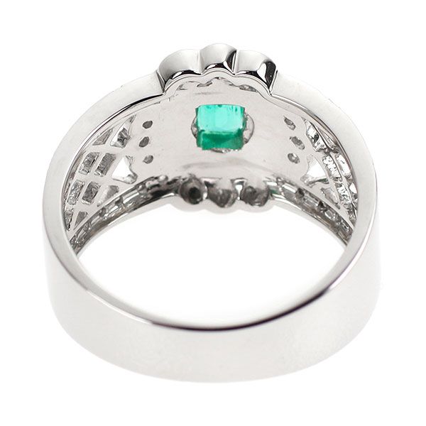 PT900エメラルド ダイヤモンド Pt900 エメラルド ダイヤモンド リング 0.63ct D0.84ct