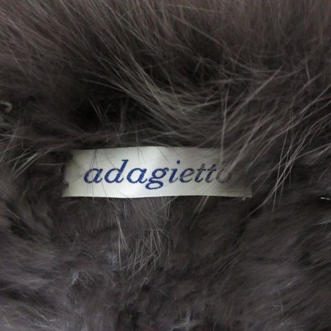 アダージェット adagietto 美品 ラビットファー 毛皮 ジャケット