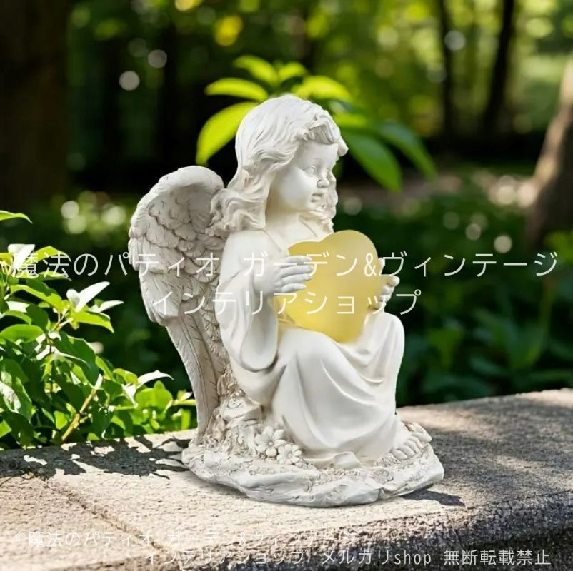 【新品】エンジェル 噴水 天使 ガーデニング 雑貨 庭 置物 天使の噴水 ガーデニング レジン 癒し エンジェル エンジェル 天使