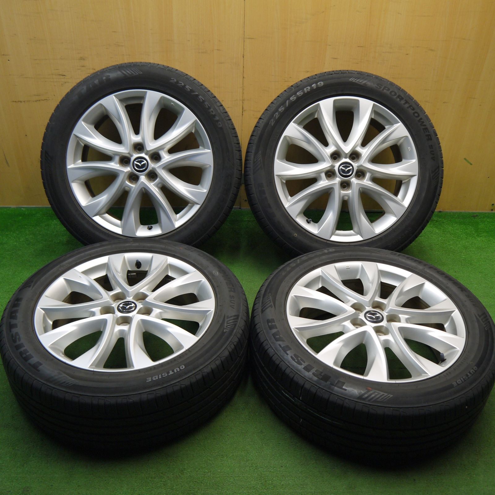 キレイ マツダ CX-5 純正 225|55R19 トライスター SPORTPOWER SUV 19インチ CX5 PCD114.3|5H 5052007Hノ