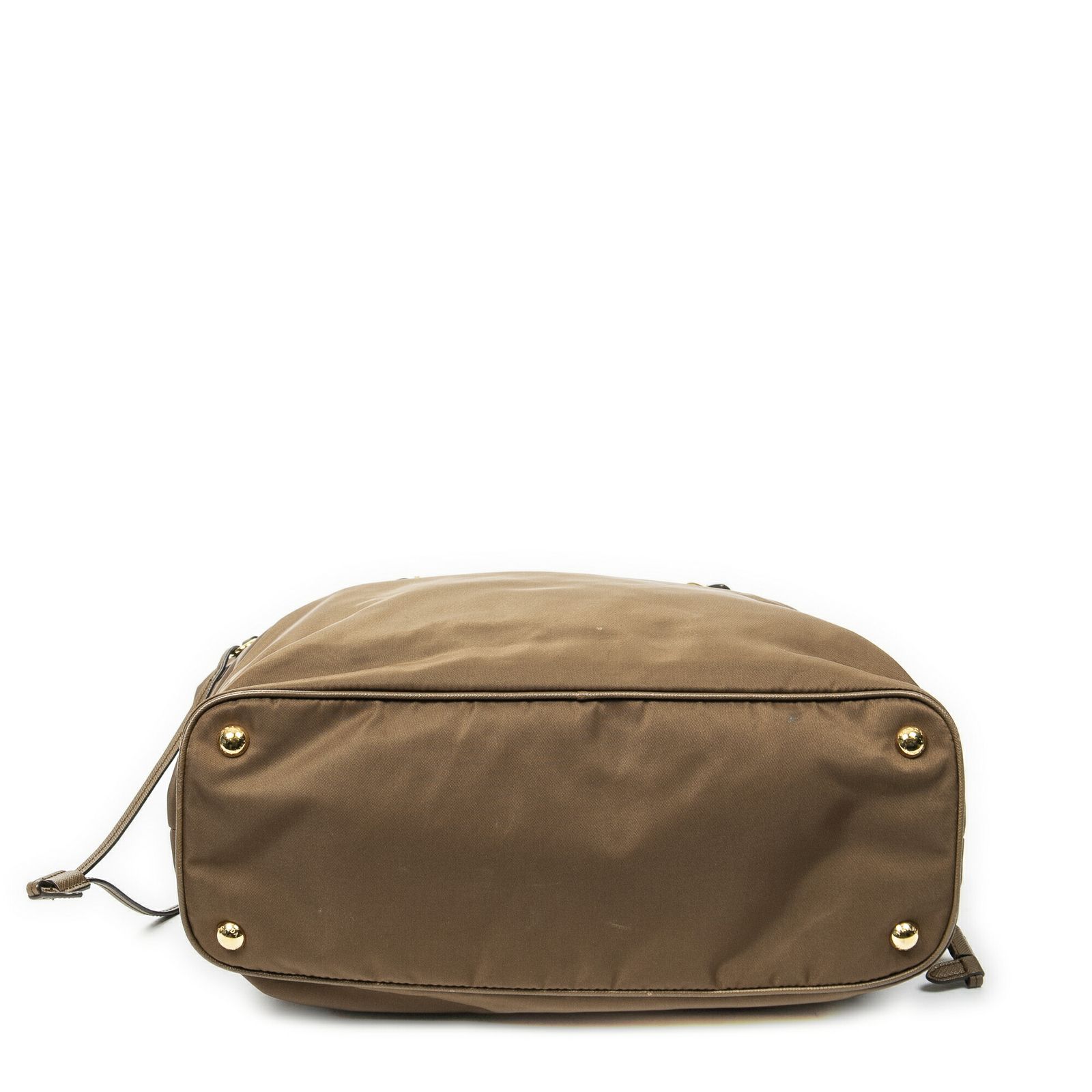 プラダジップショッピングトートタンナイロンキャンバスA