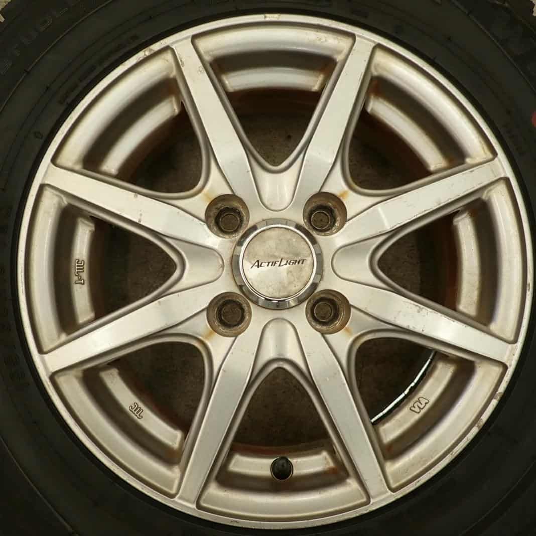 冬4本SET 会社宛 155 80R13×5J 79Q ダンロップ WINTER MAXX WM02 製 アルミ ブーン パッソ ヴィッツ 店頭交換OK NO F2971