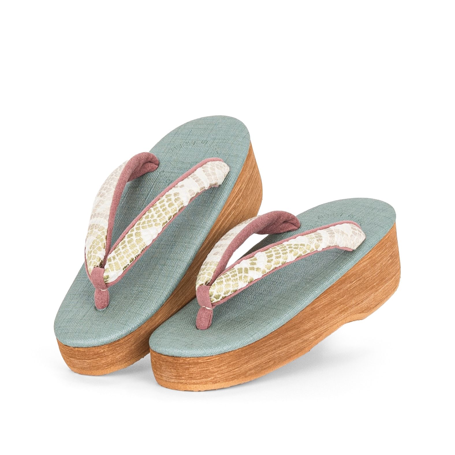 S カレンブロッソ 博多織 青竹色×緑黄色