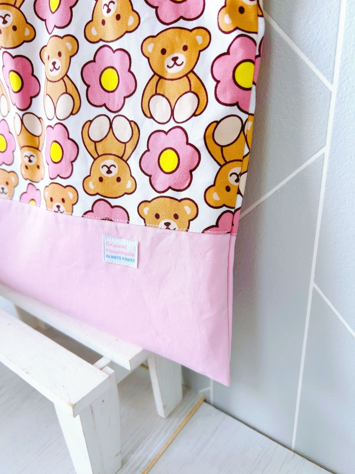 レッスンバッグセット ハンドメイド クマ 受注製作】レッスンバッグ