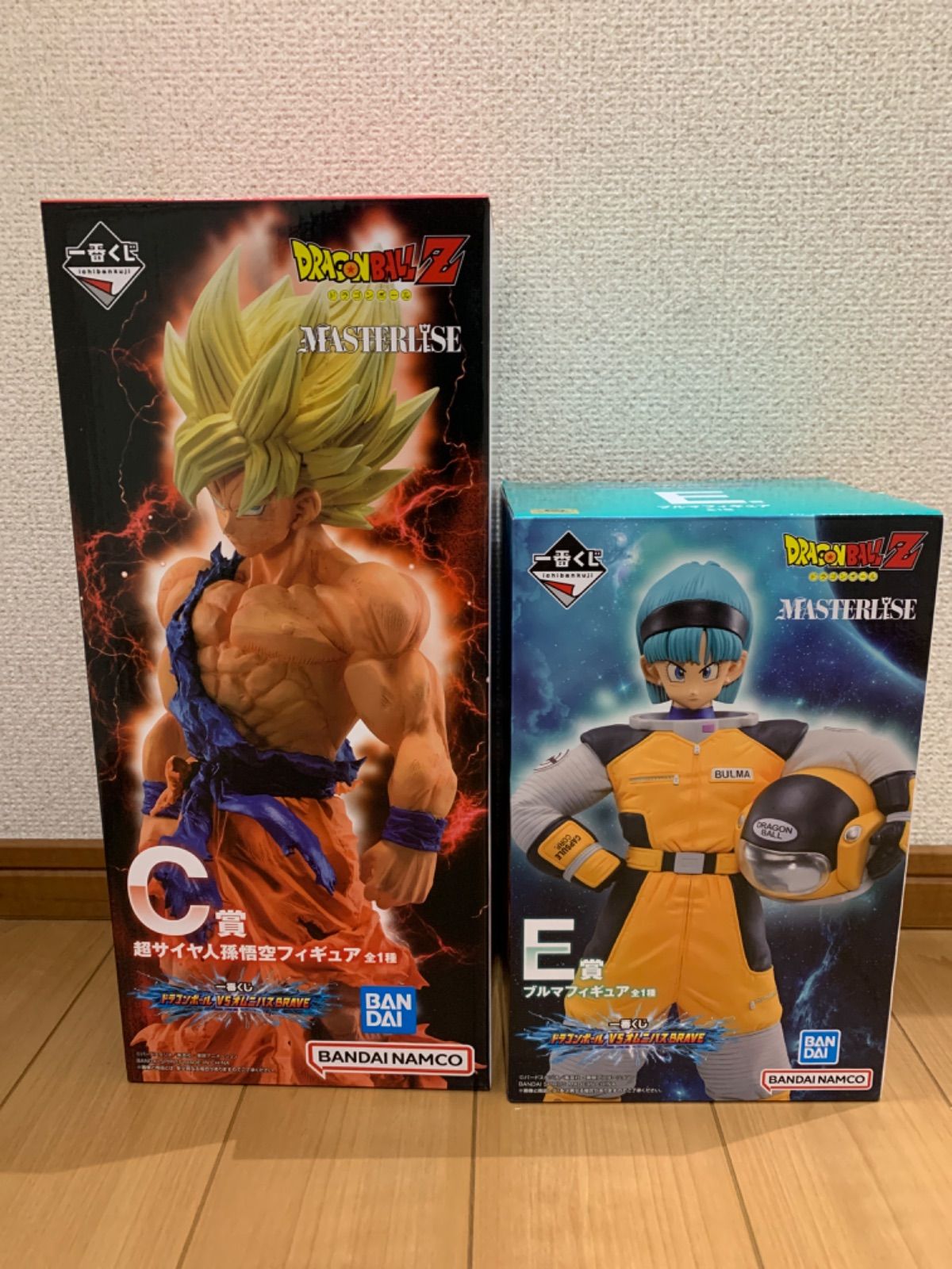 超サイヤ人孫悟空 「一番くじ ドラゴンボール VSオムニバスBRAVE」 MASTERLISE C賞 フィギュア  ブルマ 「一番くじ ドラゴンボール VSオムニバスBRAVE」 MASTERLISE E賞 フィギュア  2個セット