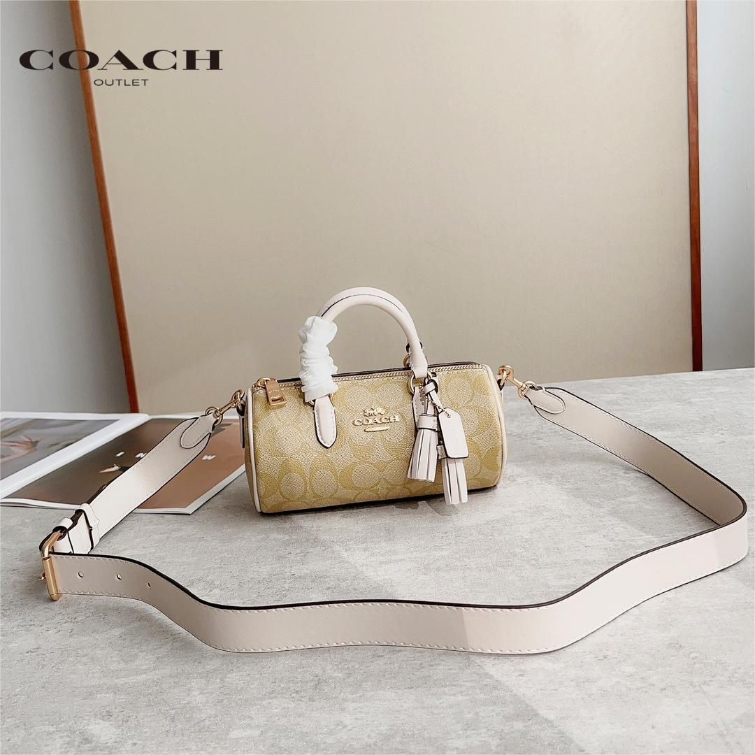 COACH コーチ バッグ レディース ショルダーバッグ 2WAY ハンドバッグ 筒型 アウトレット ベージュ CK689 - メルカリ