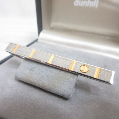 dunhill ネクタイピン シルバー 専用ケース付き dunhill ネクタイピン シルバー 専用ケース付き
