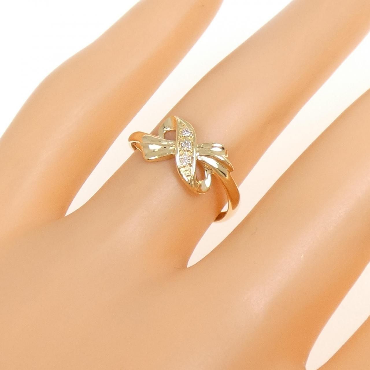 K10 WG ダイヤモンド 0.02ct リング 指輪 13号 2.9g アクセサリー