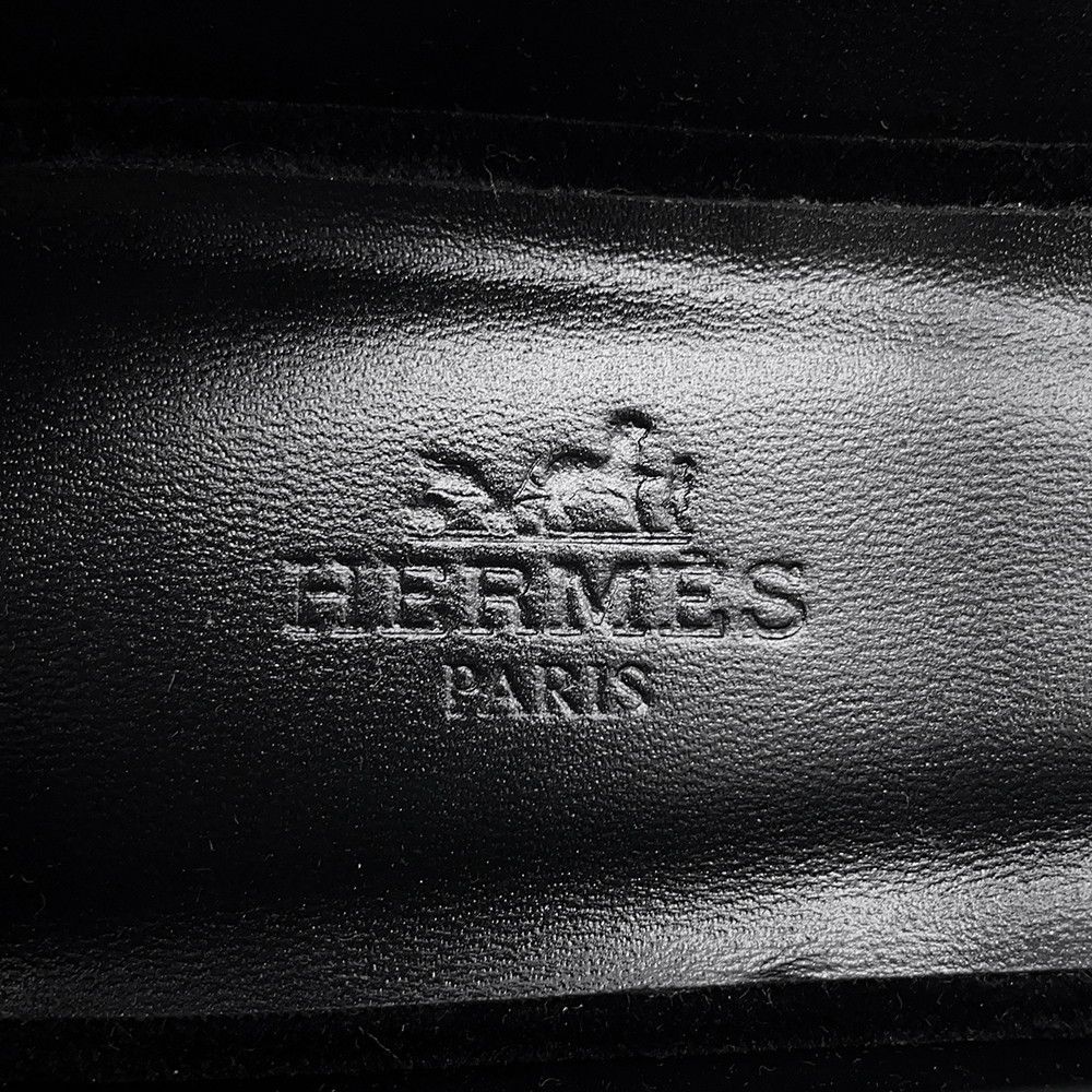 エルメス パンプス ジェーン ベロア レディースサイズ38 HERMES 靴 黒 KIN-KAAI_COM