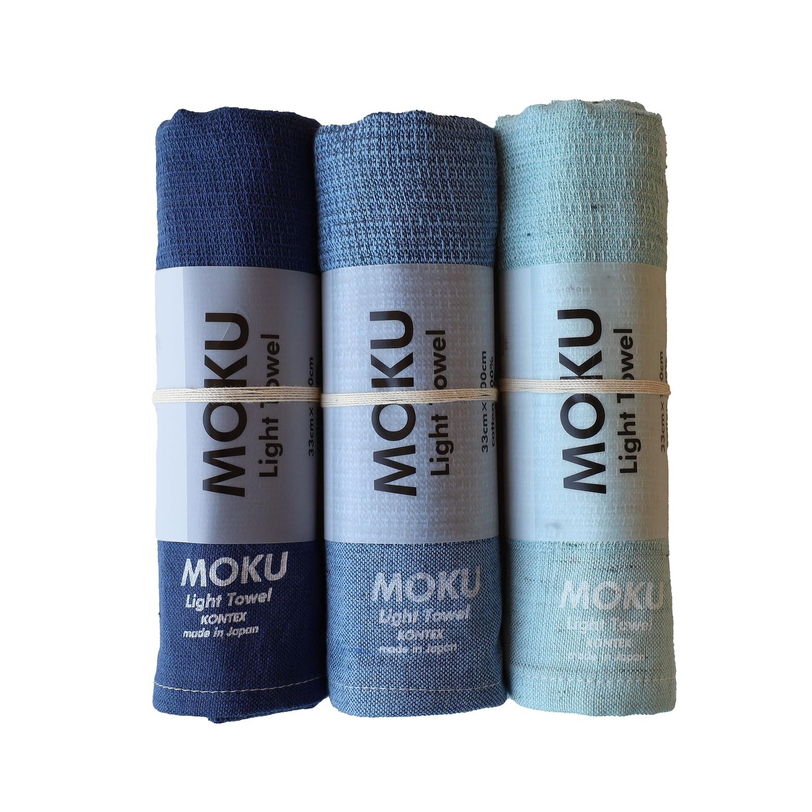 【 コンテックス】 MOKU ＜59581-90＞ フェイスタオル Mサイズ3本セット (ネイビー・ブルー・アクア） [（ネイビー・ブルー・アクア）]