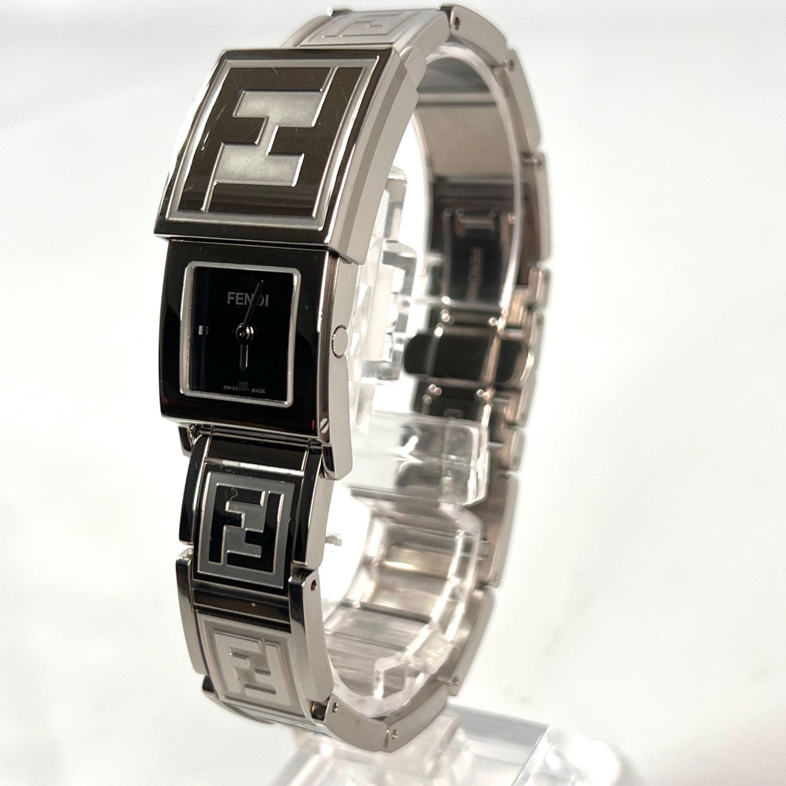FENDI 5500L オロロジ シークレット 2タイムゾーン 腕時計 SS