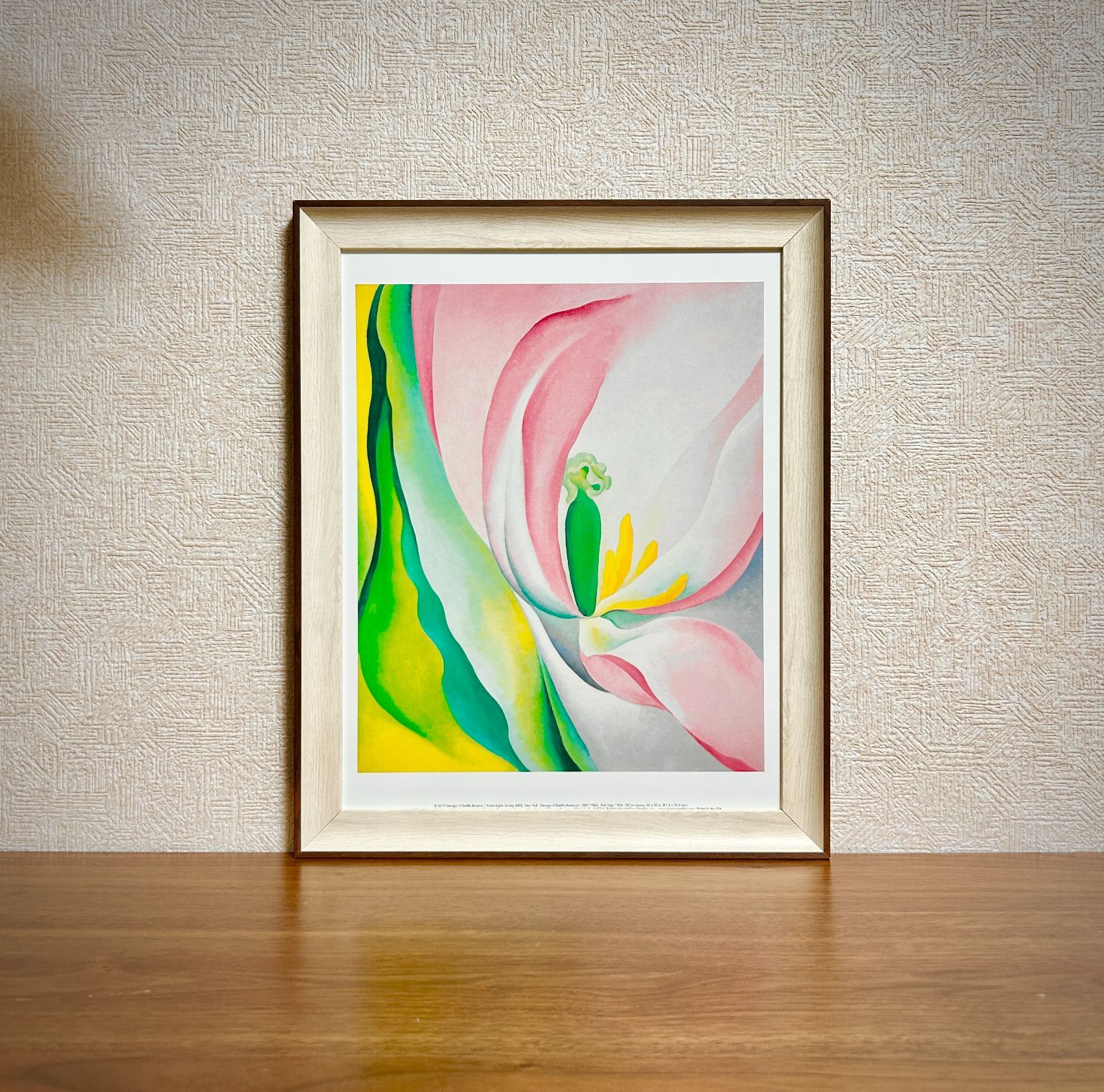 新品☆額縁付アートポスター☆ジョージア・オキーフ☆O'Keeffe☆Pink