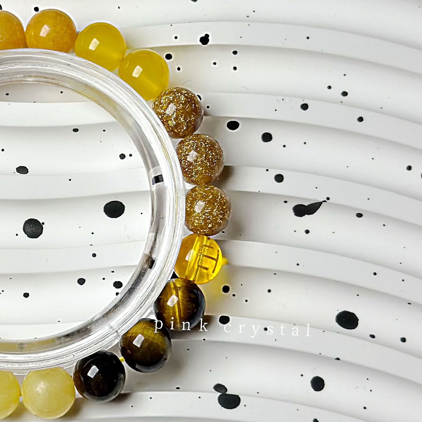 五行バランスシリーズ「土」〜天然石バランスブレスレット（8mm）