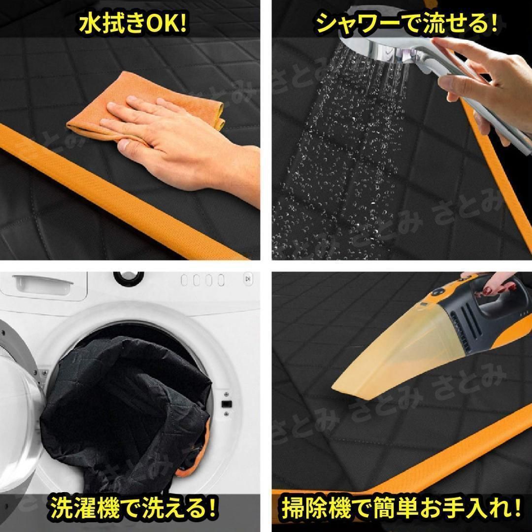 車 ペット シートカバー 厚手 犬 ドライブ 折りたたみ オレンジ防水 持ち運び 全車種汎用品 安全ベルト カー用品 犬猫用 旅行