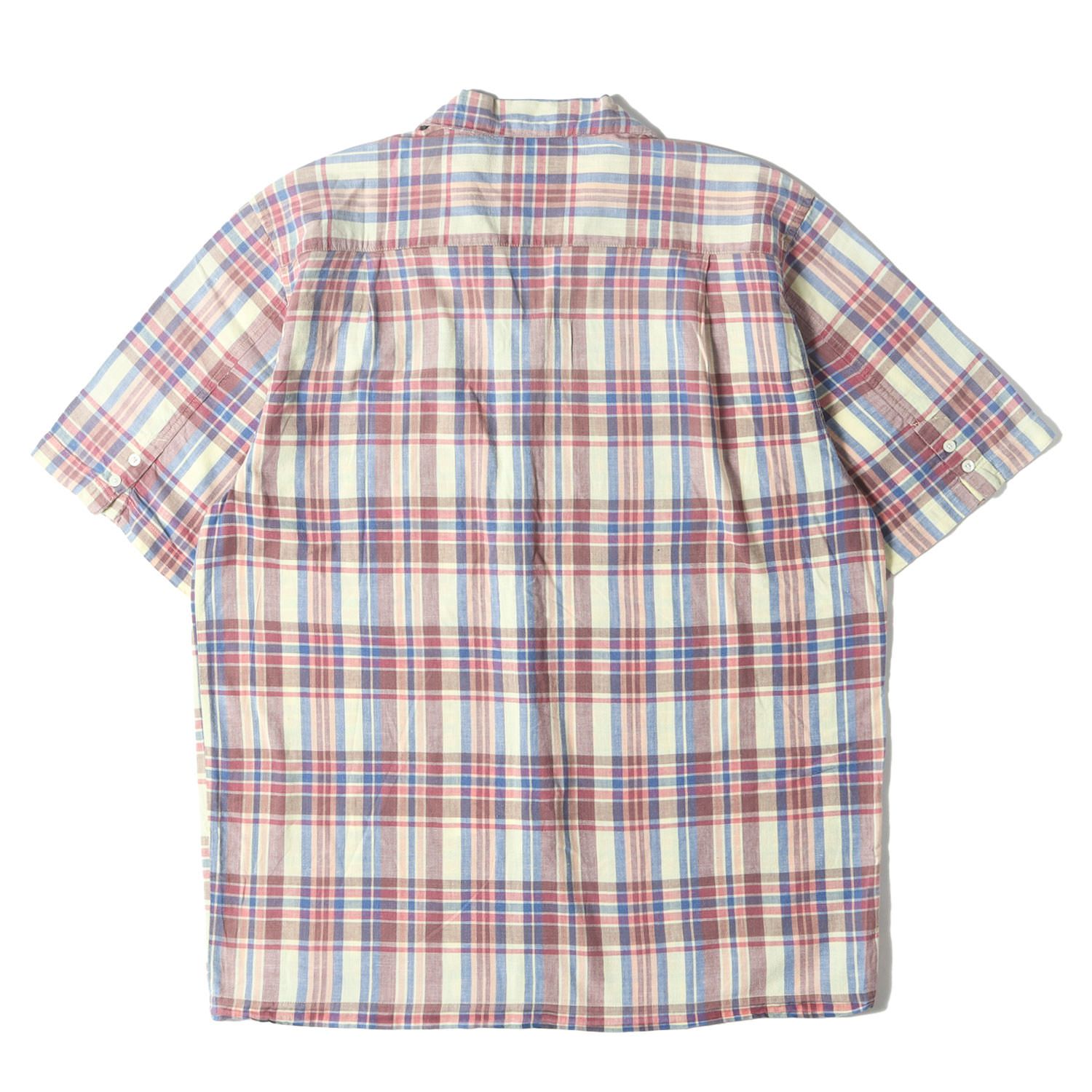 90's old stussy 半袖シャツ マドラスチェック 90s OLD STUSSY オールド ステューシー マドラス チェック シャツ