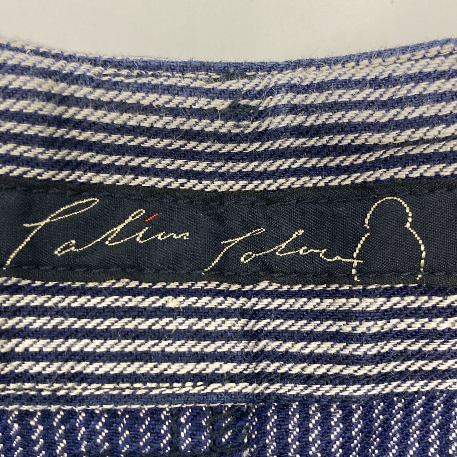 ストライプ ガウチョパンツ