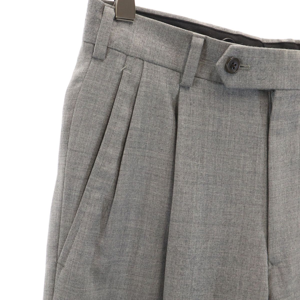 Brooks Brothers　トラウザーズ　スラックス　グレー　79㎝　31 ウール ソリッド プレーンフロント トラウザーズ Classic