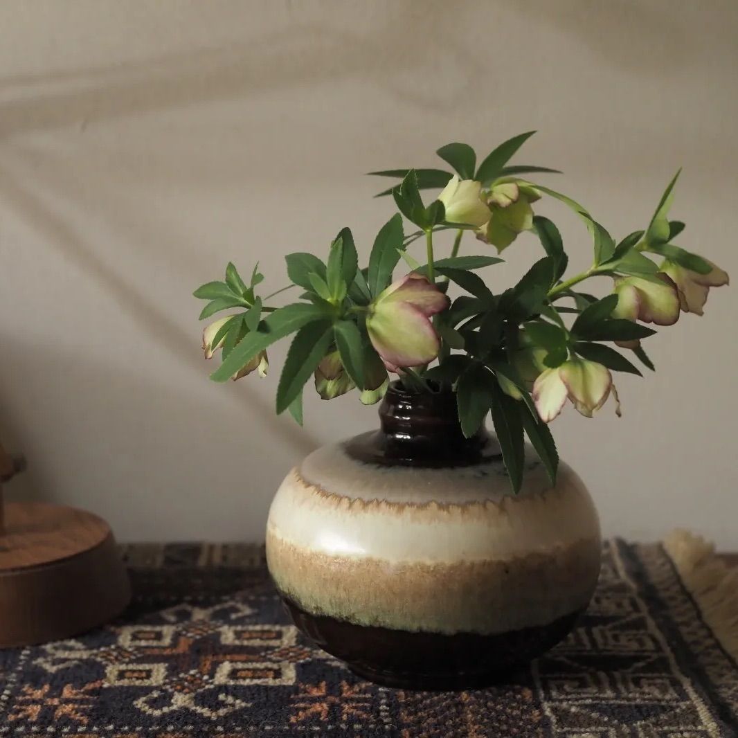 FatLava|Strehlaフラワーベース Gry |Germany 西ドイツヴィンテージ花器 ヴィンテージフラワーベース ファットラバ シューリッヒ ヴィンテージ雑貨 北欧ヴィンテージ アンティーク 古道具 ヴィンテージインテリア