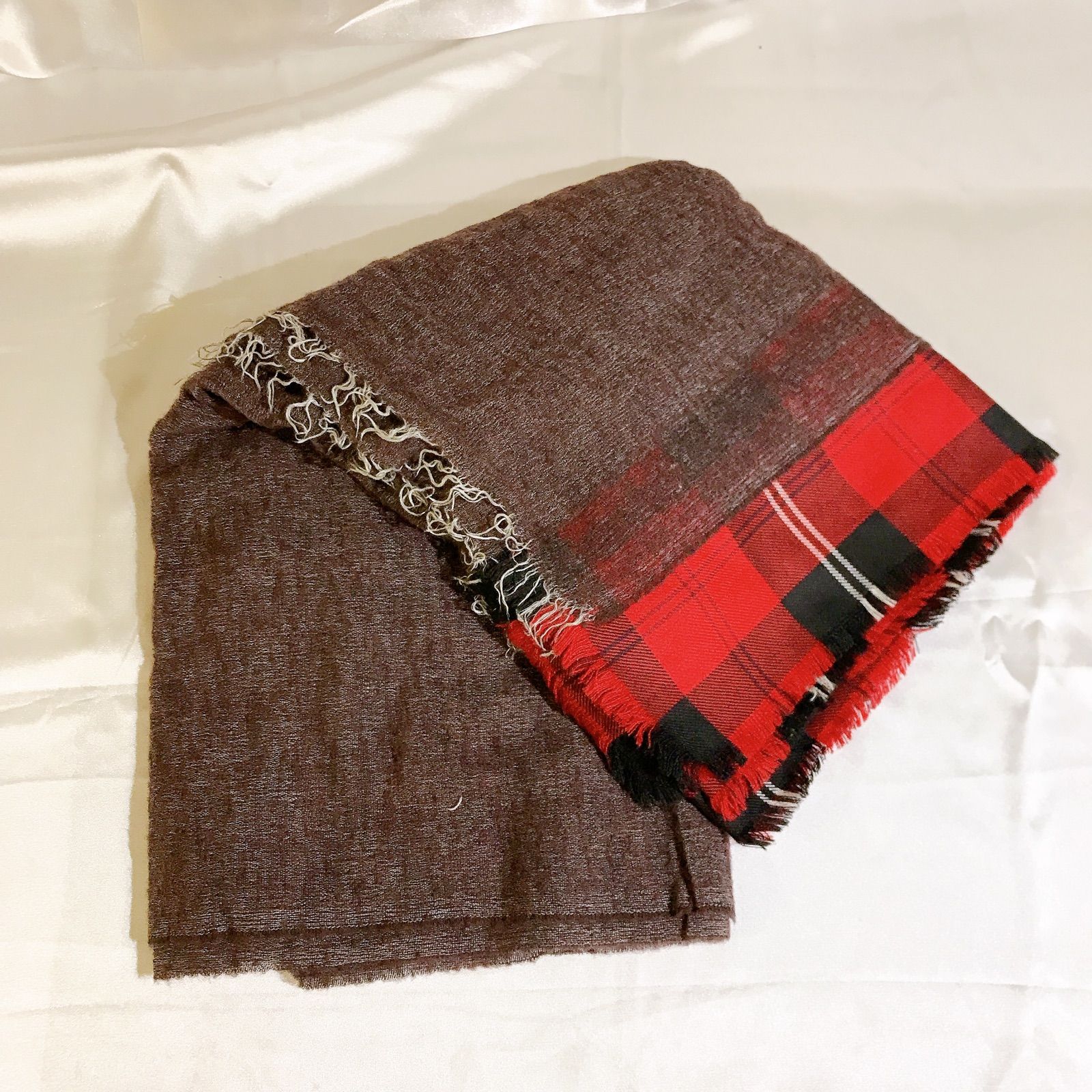 美品】 fil d'araignee wool nylon stall muffler フィルダレニエ