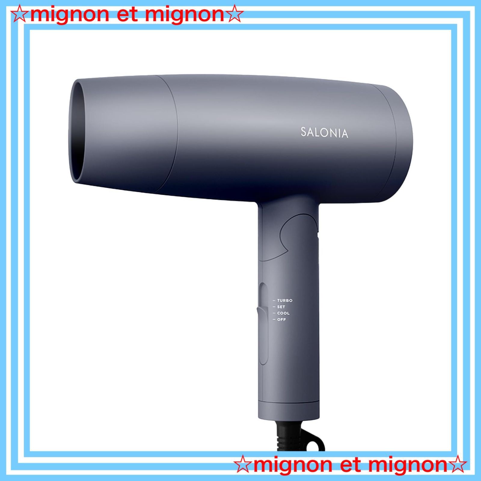 サロニア　ドライヤー　スピーディーイオンドライヤー　グレー SALONIA | スピーディーイオンドライヤー