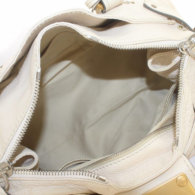 クロエ CHLOE パディントン ハンドバッグ レザー 牛革 ロゴ 南京錠 鍵 
