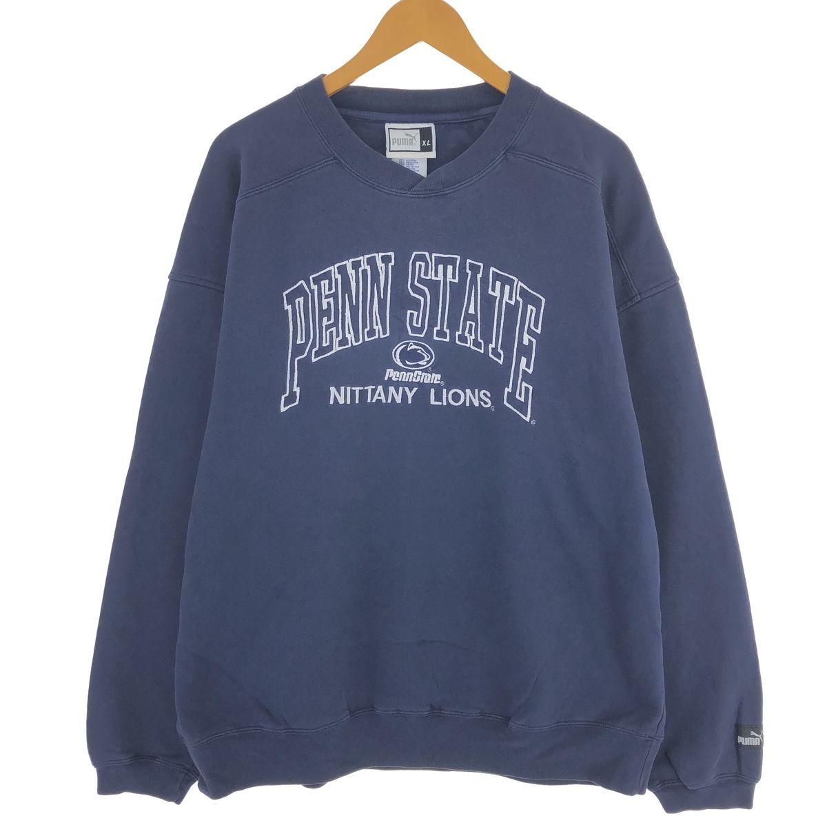 古着 90年代 プーマ PUMA PENN STATE ペンシルベニア州立大学  Vネック カレッジスウェットシャツ トレーナー メンズXL相当/eaa455164