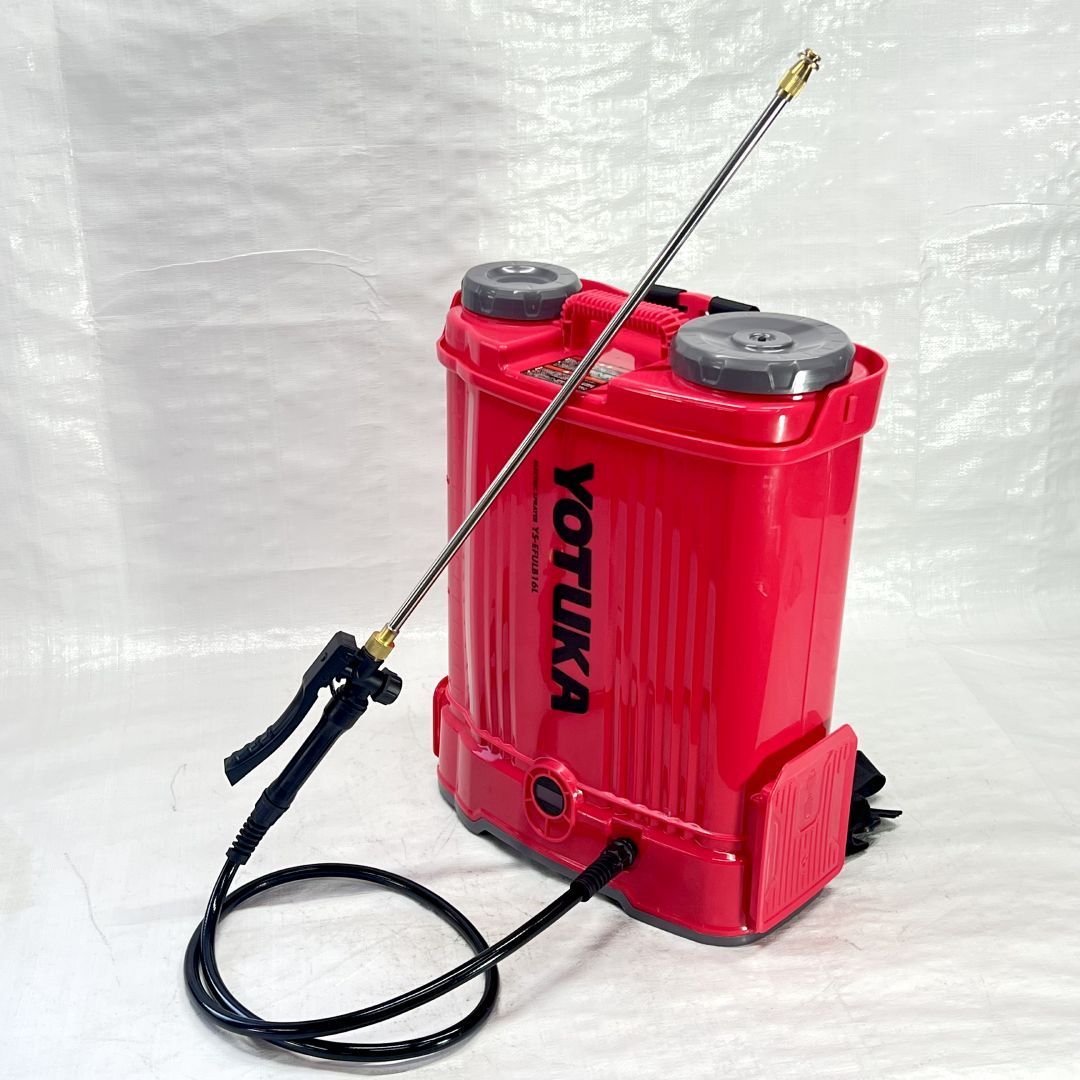 新商品 電動噴霧器 背負い式 16L バッテリー式 ノズル6種付 かき混ぜ機能付き レッド YS-EFULB16L 421-2