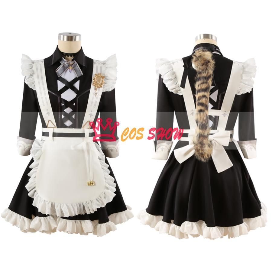NU カーニバル エイト メイド服 コスプレ衣装 耳 尻尾追加 cosplay 仮装 オーダーメイド製作 仮装 イベント ハロウィン 学園祭 ス
