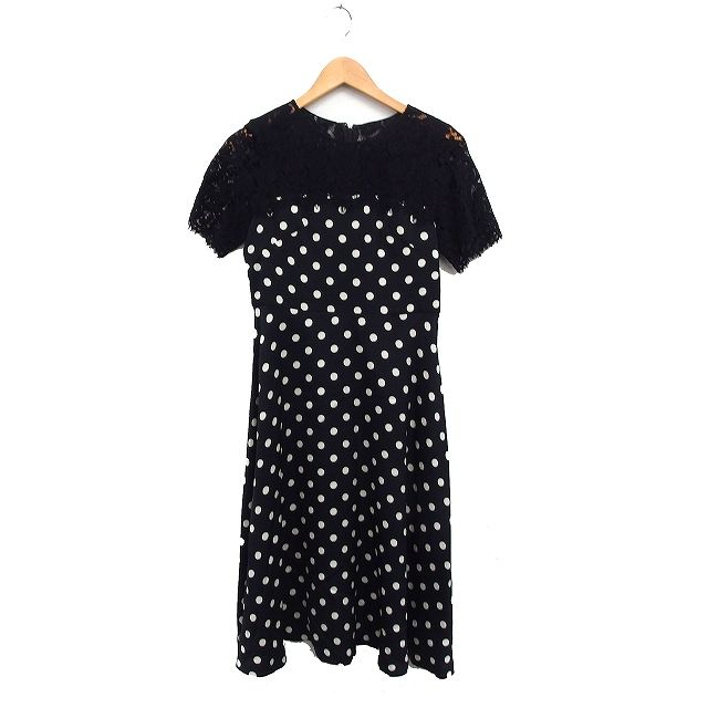 グレースクラス Grace Class ワンピース ドレス サイズ36 S ベージュ×ブラウン×ダークブラウン レディース レース/チュールレース