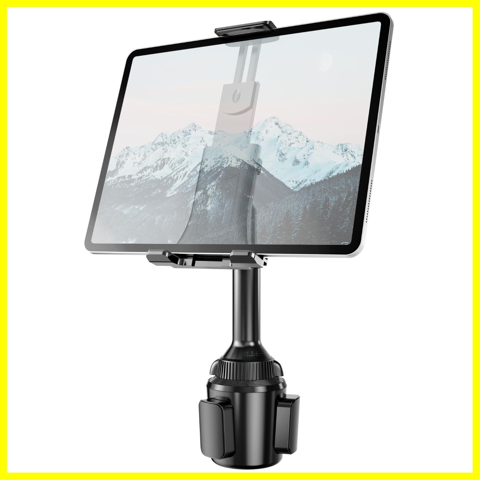【在庫限定】/S23 Tab Pro12.9/Galaxy mini/air/iPhone/ Ultra/Google 対応4~12.9インチ広範囲モデルiPad 360度回転 自由調節 車載ホルダー ipad [伸縮アーム付き] Nexusなど（ブラック）