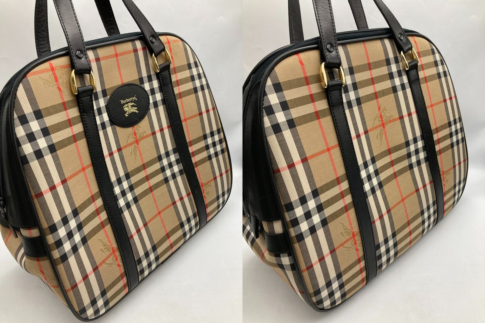 Burberrys バーバリーズ チェック柄 ボストンバッグ 中古 D4