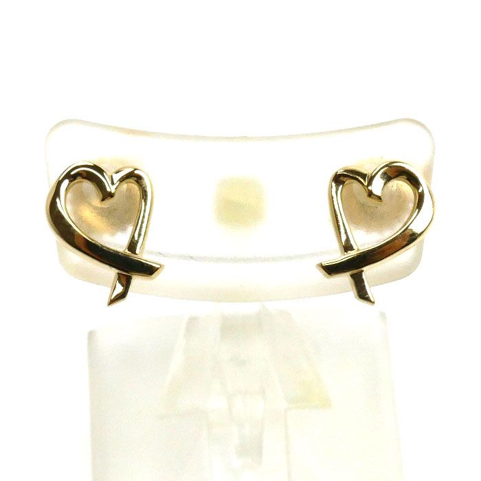 093【ティファニー】シルバー ラビングハート ピアス パロマ