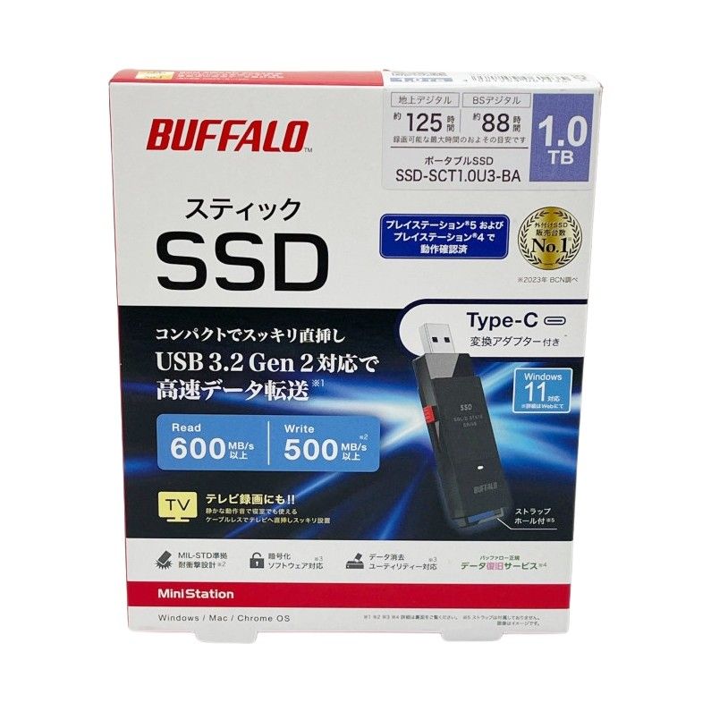 ◇◇BUFFALO バッファロー 外付けスティックSSD 1.0TB SSD-SCT1 ◇◇BUFFALO バッファロー 外付けスティックSSD 1.0TB SSD-SCT1