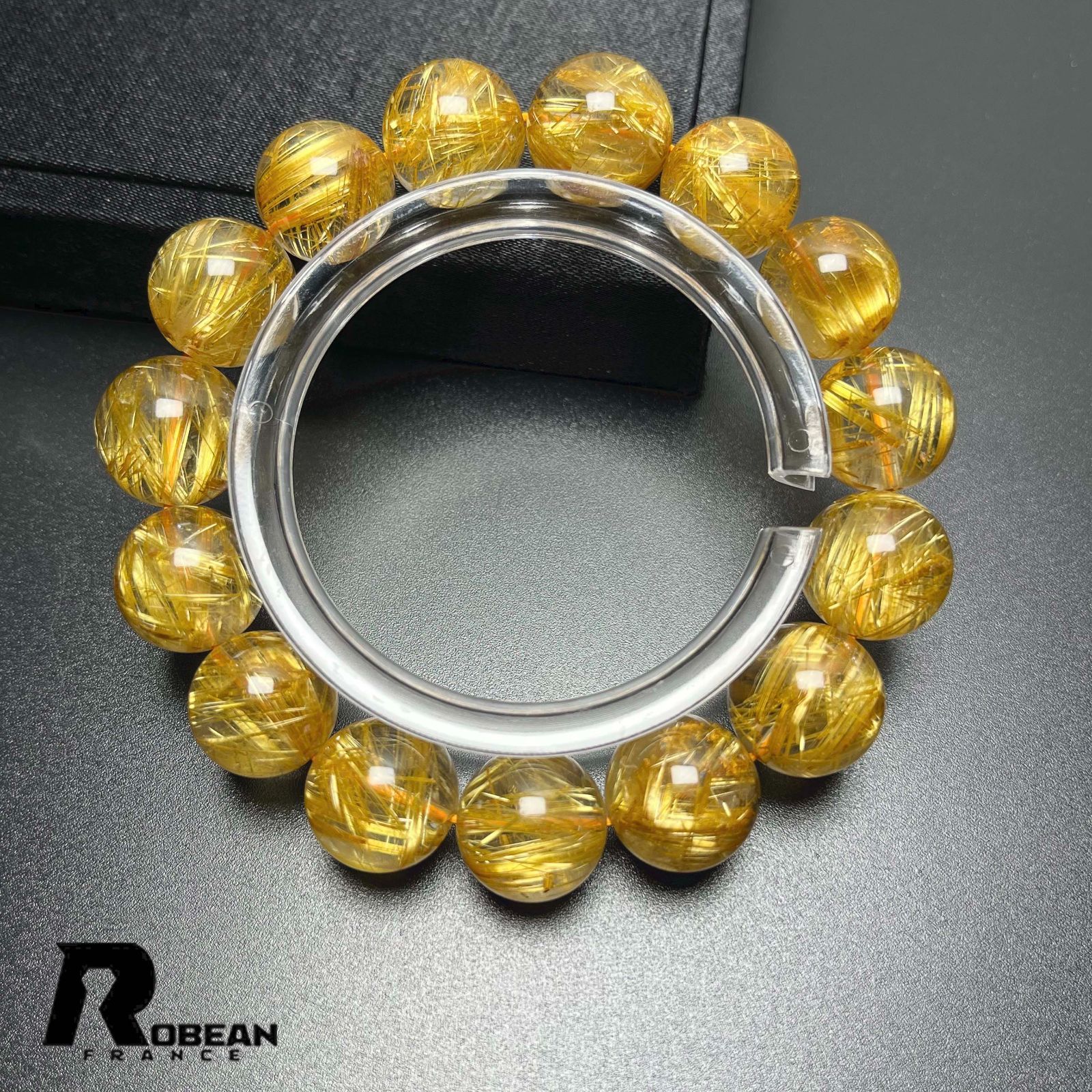 天然】タイチンルチルクオーツ ブレスレット 14.7mm