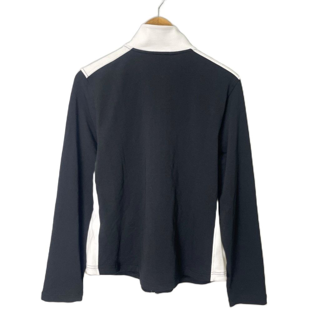 ローレンラルフローレン LAUREN RALPH LAUREN CTN BLEND FZ JACKET トラックジャケット ブルゾン ジップアップ ロゴ刺繍 200729174 XL 黒 ブラック 白