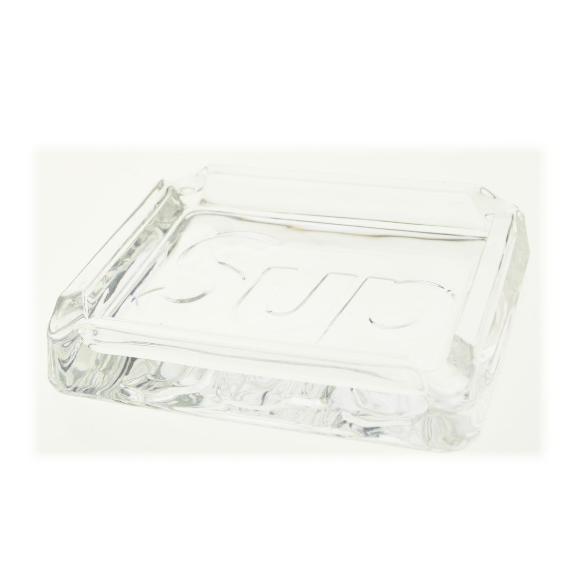 【SUPREME】20SS Debossed Glass Ashtray Clear 灰皿
