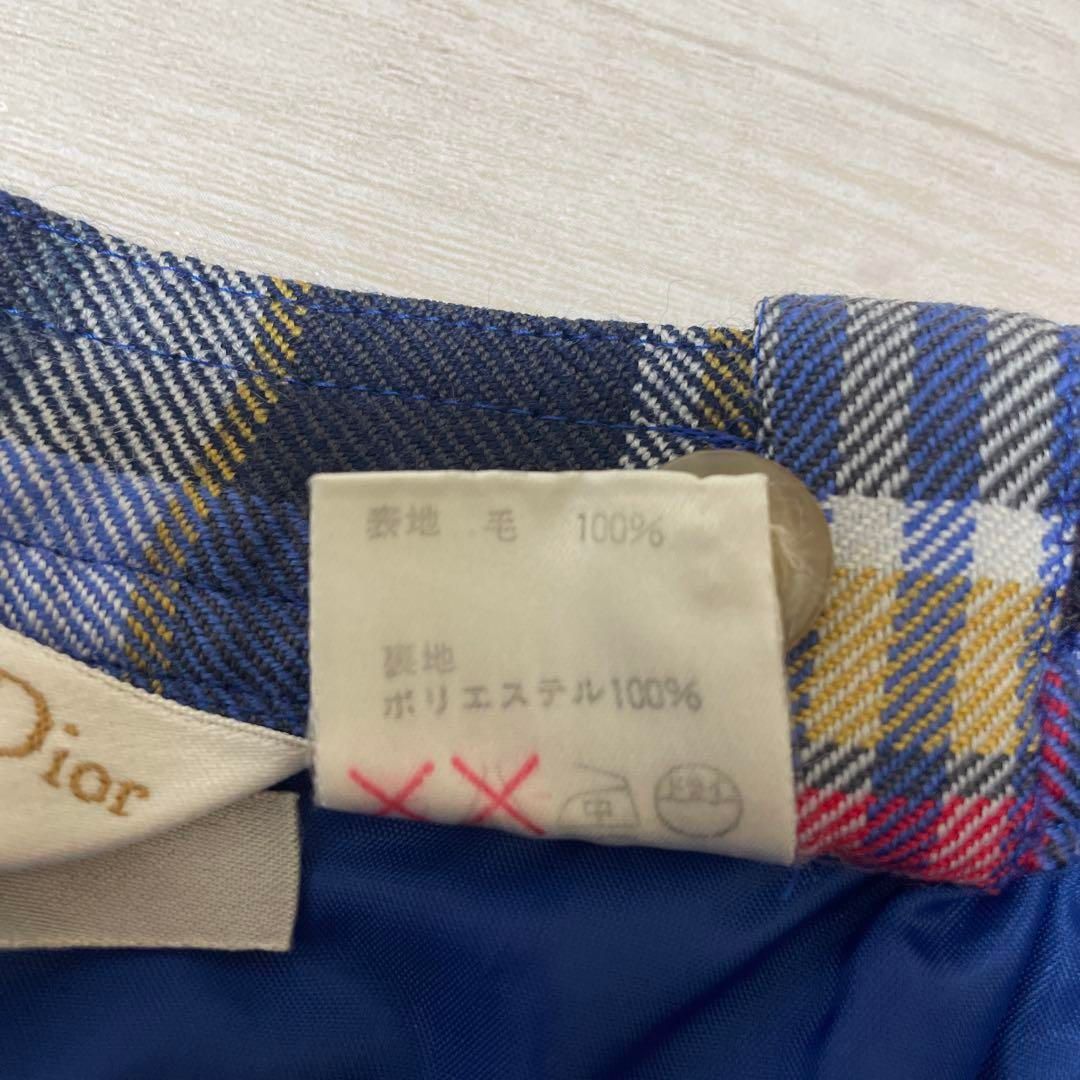 Christian Dior クリスチャンディオール チェック ウールパンツ S Christian Dior クリスチャンディオール チェック ウールパンツ S
