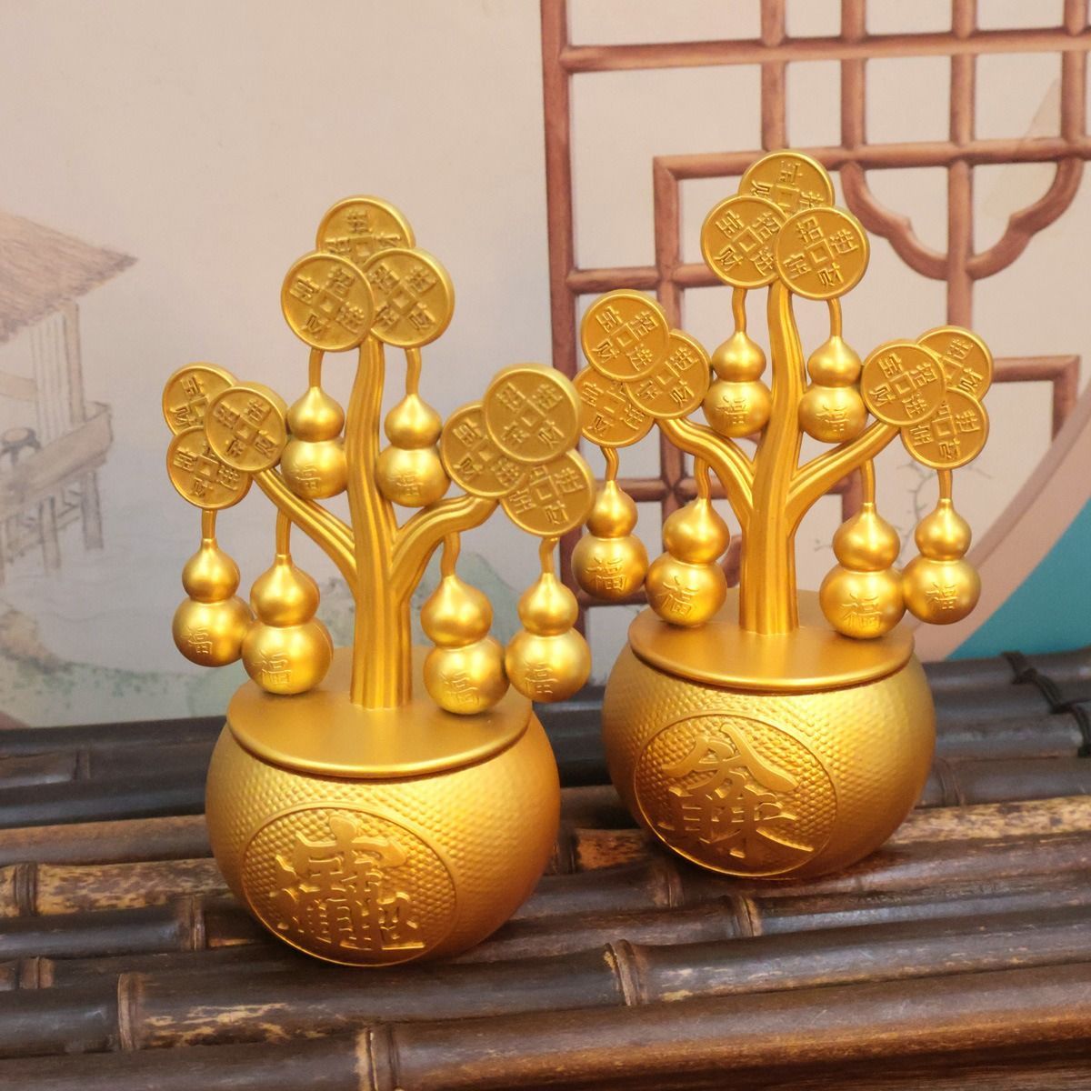 金のなる木 瓢箪 ひょうたん 金 黄金 ゴールド 招財樹 富 繁栄 