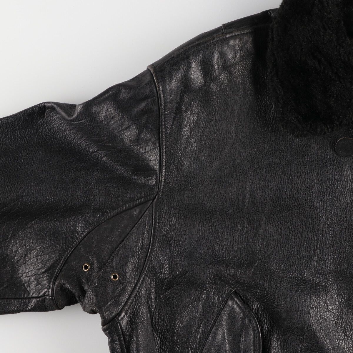 美品 イタリア製 VERA PELLE G-1 フライト レザー ジャケット L 古着 90年代 VERA PELLE G-1タイプ レザーフライトジャケット
