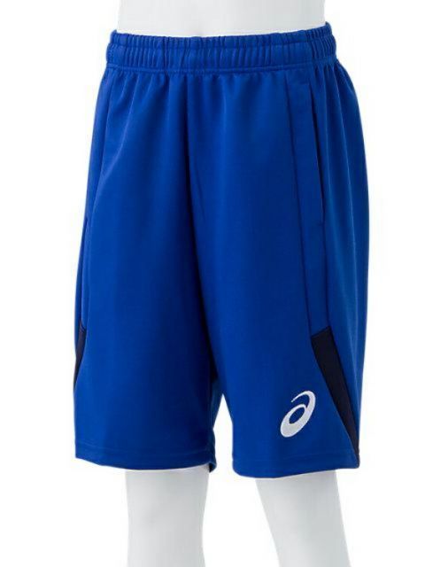 asics アシックス B KNT 1/2 PNT アシックスブルー 130 2104A021 402 | スポーツ スポーツウェア サッカー フットサル ジュニアトレーニングハーフパンツ 半ズボン ハーパン ジャージ ストライプ柄 吸