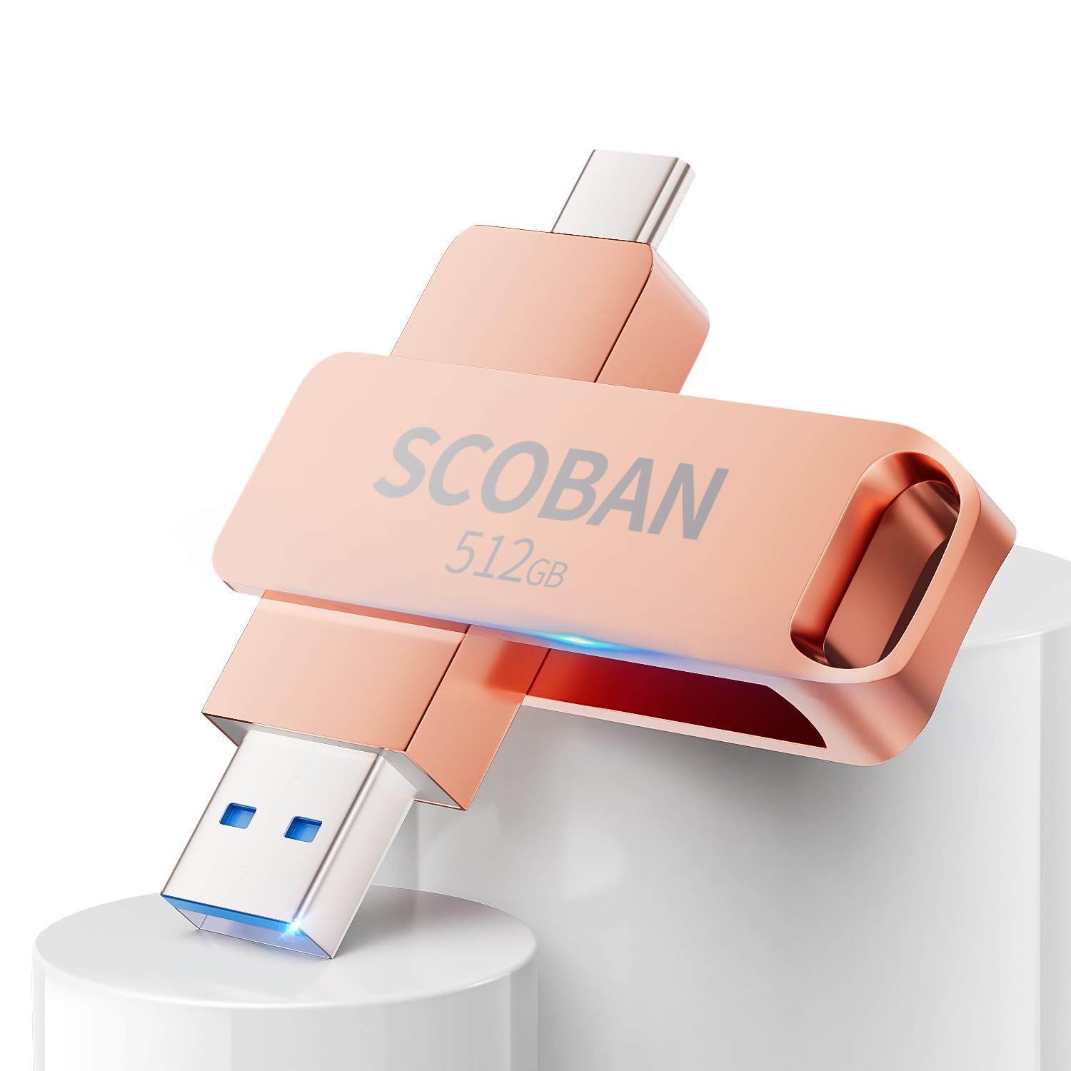 色: Rose Gold】Scoban USBメモリ 大容量 512GB 2I - メルカリ