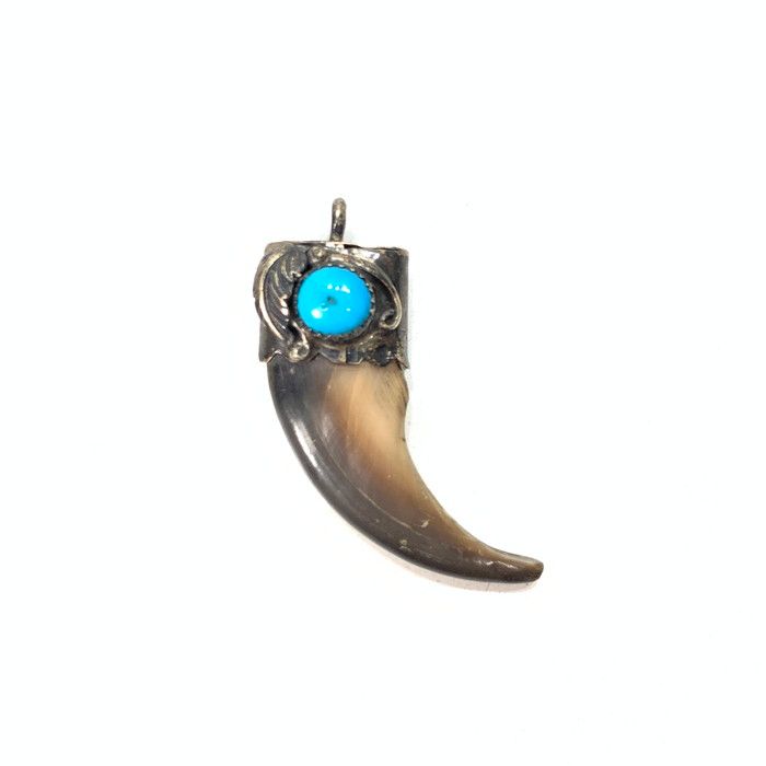 品 NAVAJO ナバホ ターコイズベアクローペンダントトップ アクセサリー シルバー 192-250928-gm-14-fuz