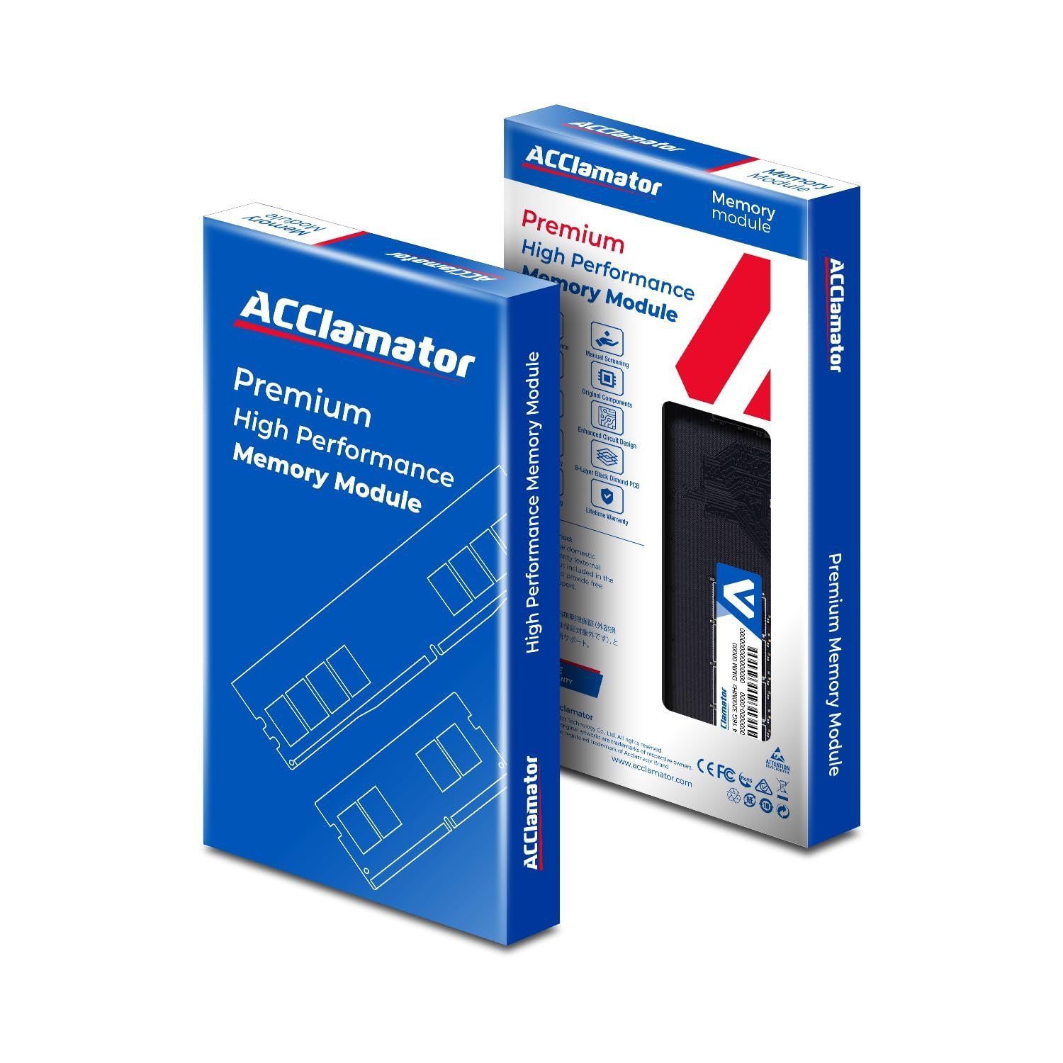 ACClamator Premium メモリモジュール 2枚セット Amazon.co.jp: 64GB 3200MHz DDR4 PC4-25600 RAM 1.35V (32GB x