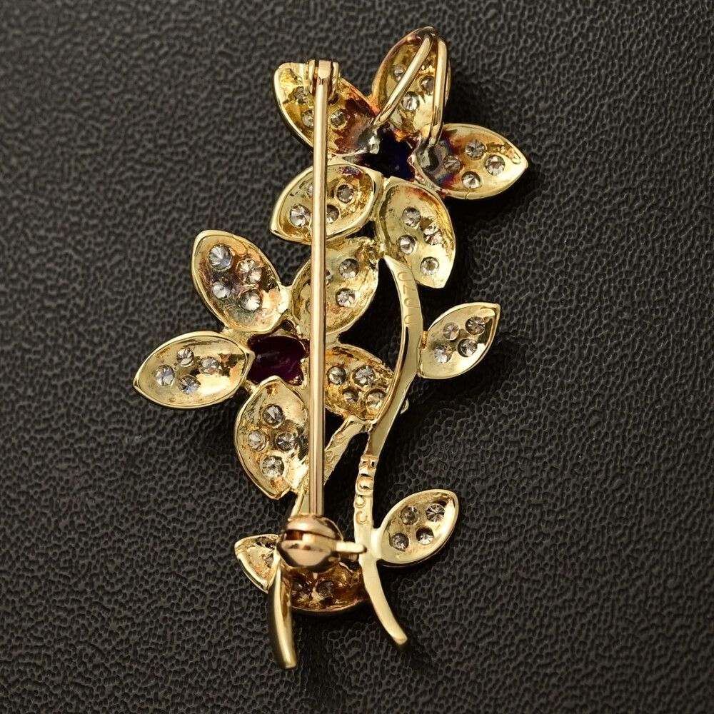 0.7ct|フラワーモチーフ･サファイア ルビー