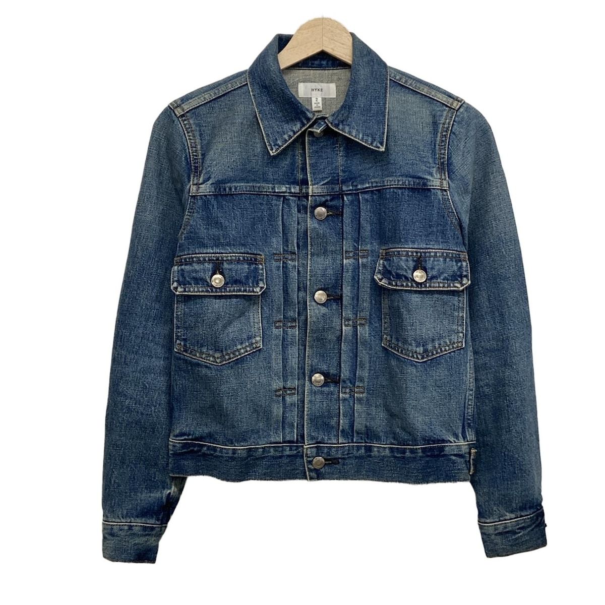 HYKE - HYKE(ハイク) Gジャン サイズ2 M レディース - ブルー 長袖/春/秋 HYKE(ハイク) Gジャン サイズ2 M レディース - ブルー 長袖/春