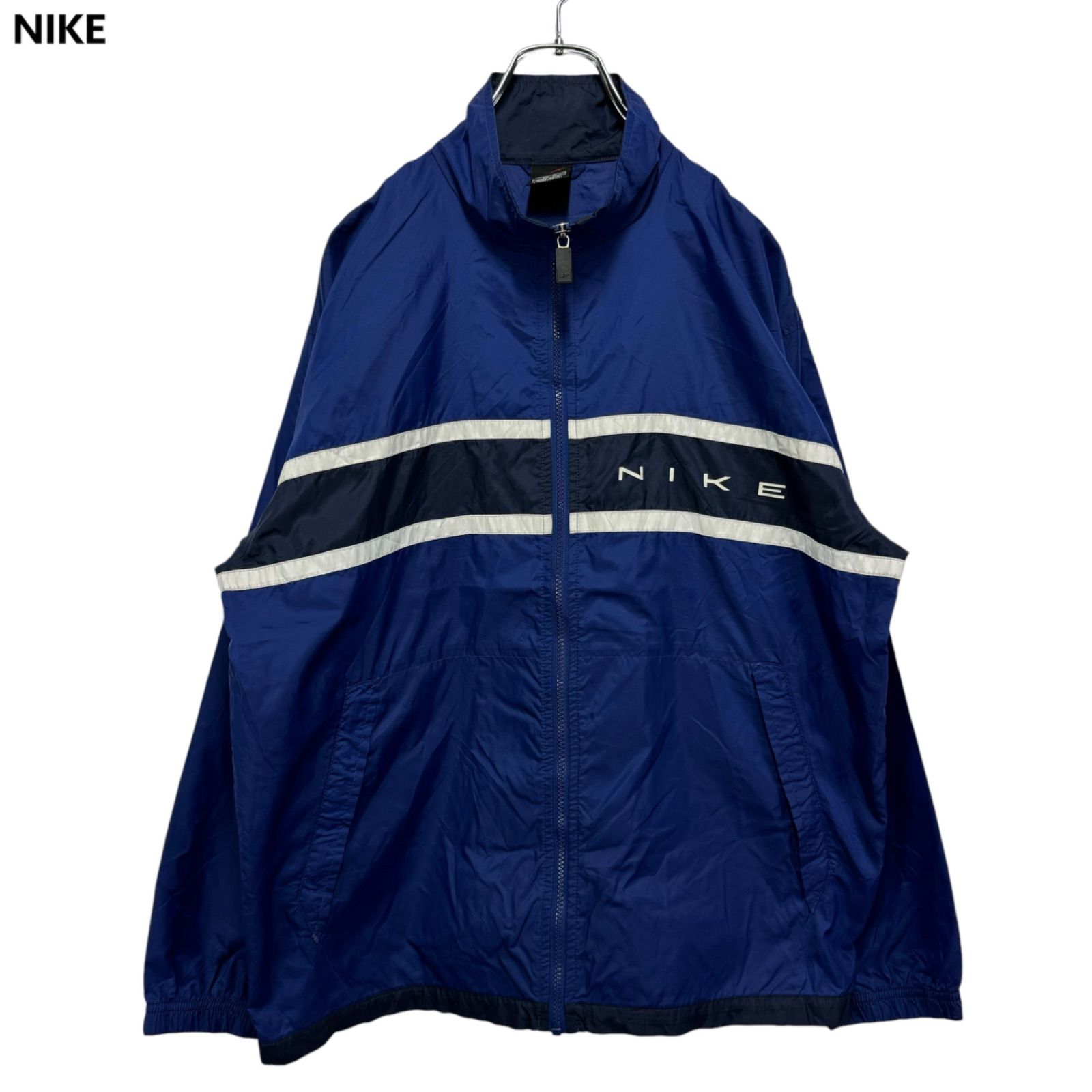 沸騰ブラドン XL 90s-00s NIKE ナイキ Jacket Zip-up Nylon Print Logo ウォームアップウェア