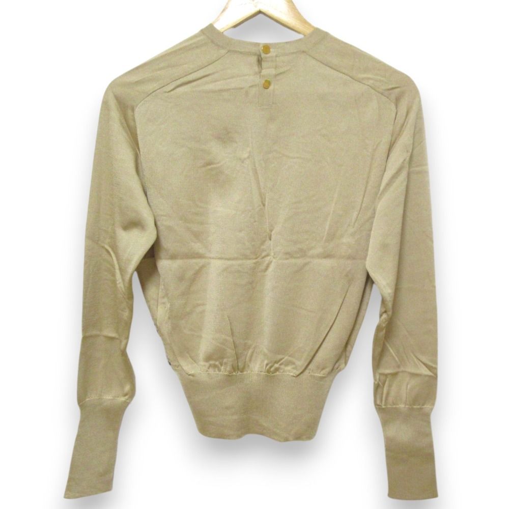 ❤未使用品❤セリエボタンつきニット帽 ファッション ベージュxSV金具