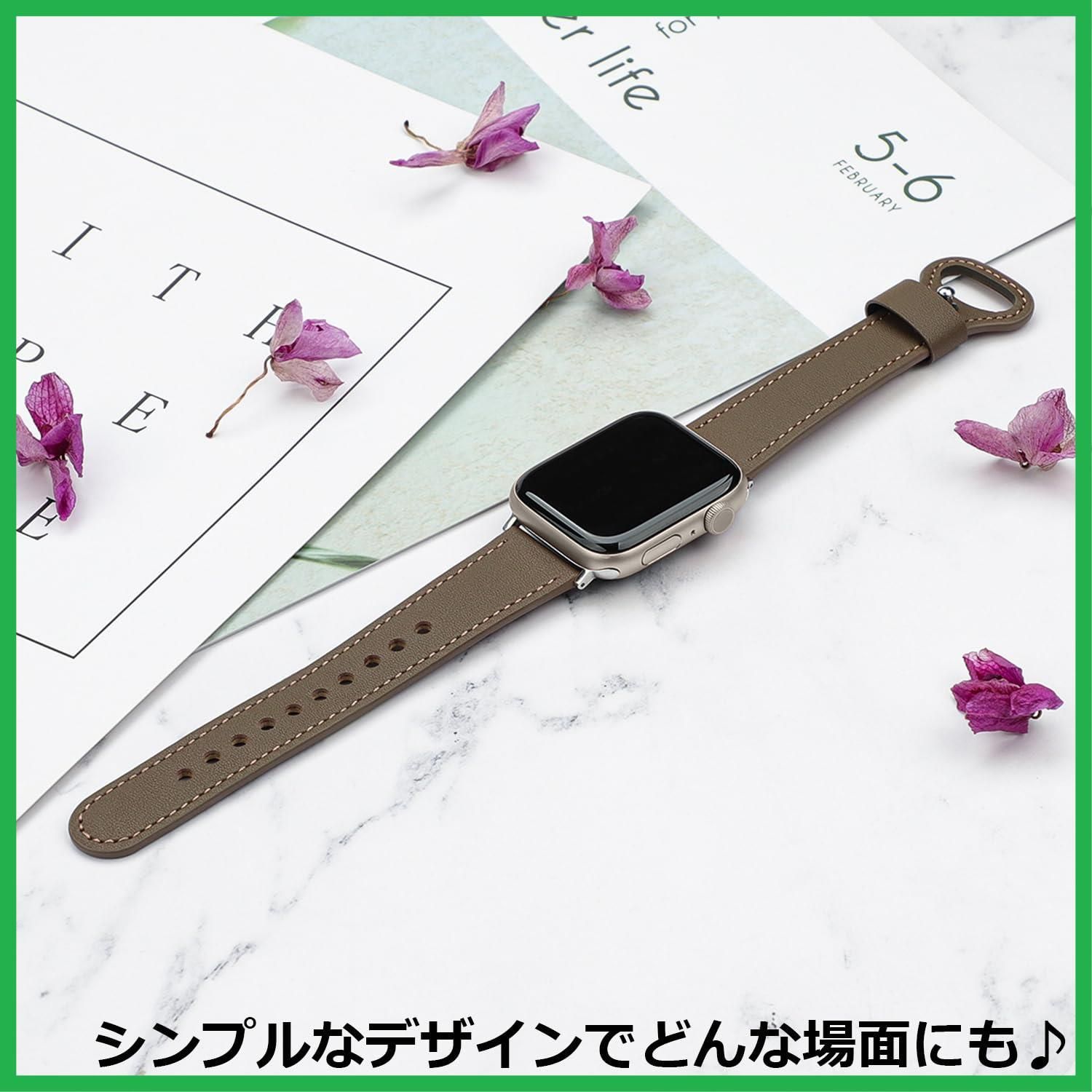 YOFITAR] Apple Watch 用バンド 本革 49mm/45mm/44mm/42mm/41mm/40mm/38mm アップルウォッチ 交換 ベルト レザー Apple Watch Series 9/Ultra/SE/8/7/6/5/4/3/2/1 - メルカリ