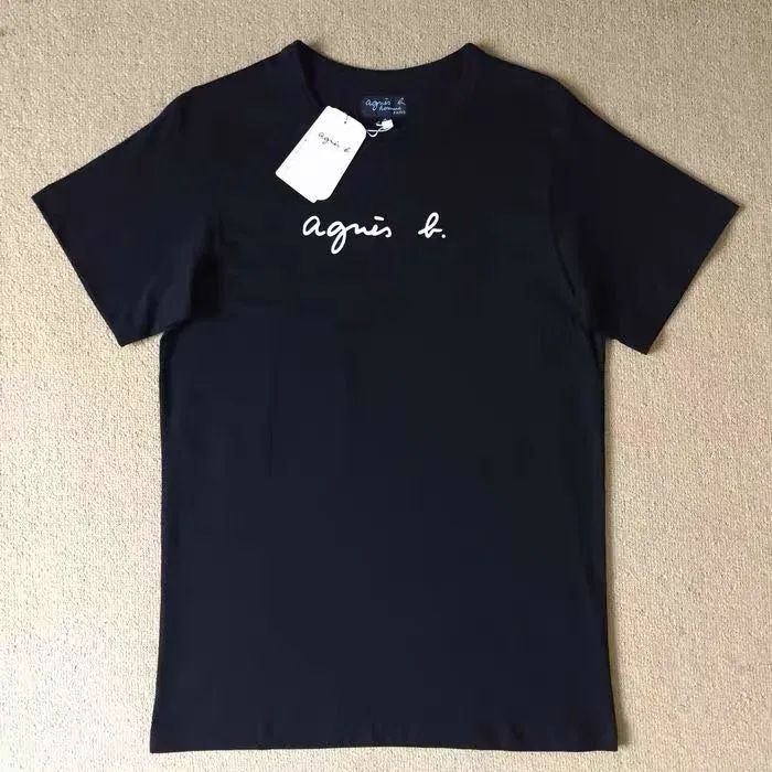 agnes b. アニエスベー 刺繍 ロゴ 半袖 Tシャツ シンプル無地