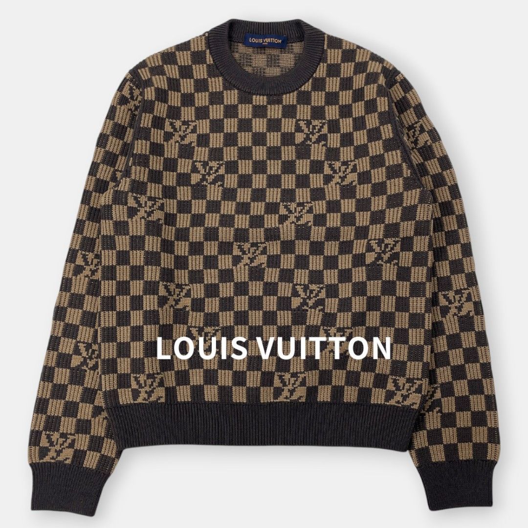 LOUIS VUITTON ルイ・ヴィトン 21AW ダミエ クールネック 長袖 ウール